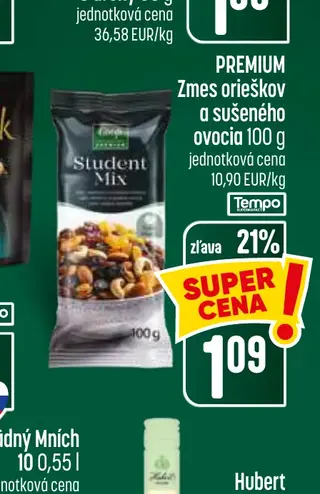 PREMIUM Zmes orieškov a sušeného ovocia 100 g