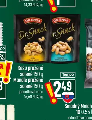 Kešu pražené solené 150 g