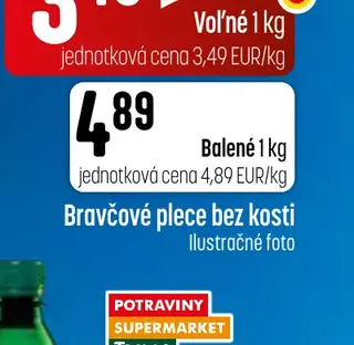 Bravčové plece bez kosti balené
