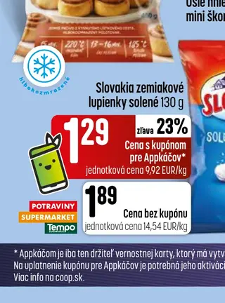 Slovakia zemiakové lupienky solené 130 g