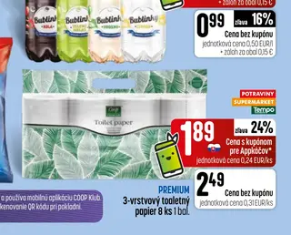 Premium 3-vrstvový toaletný papier 8 ks