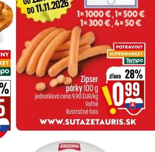 Zipser párky 100 g