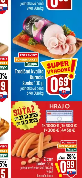 Tradičná kvalita Kuracia šunka 100 g