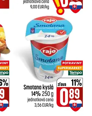 Smotana kyslá 14% 250 g