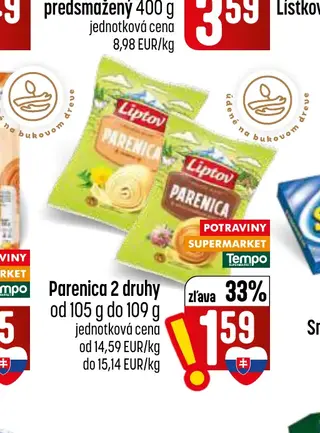 Parenica 2 druhy od 105 g do 109 g