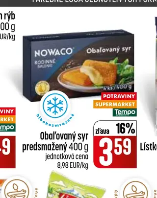 Obaľovaný syr predsmažený 400 g