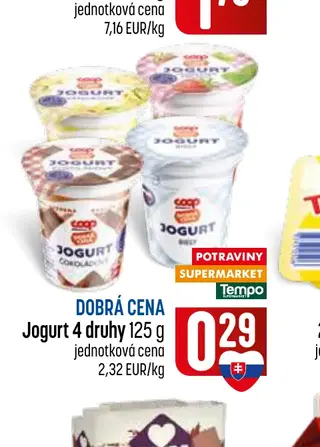 Jogurt 4 druhy 125 g