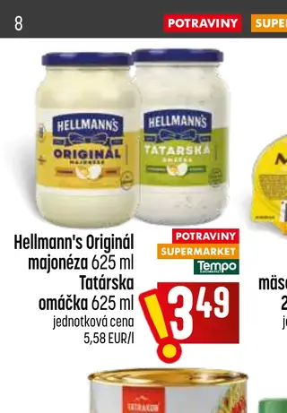 Hellmann's Tatárska omáčka 625 ml