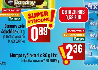 Margot tyčinka 4 x 80 g