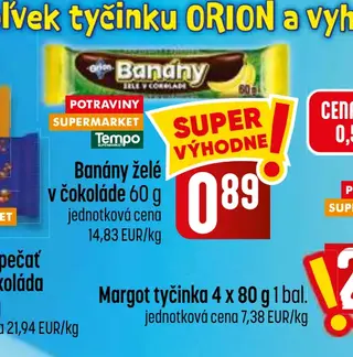Banány želé v čokoláde 60 g
