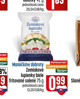 Mamičkine dobroty Zemiakové lupienky biele fritované solené 75 g