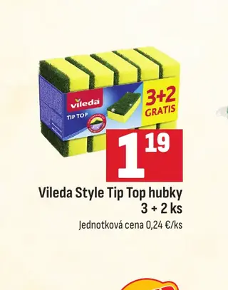 Vileda Style Tip Top hubky 3 + 2 ks