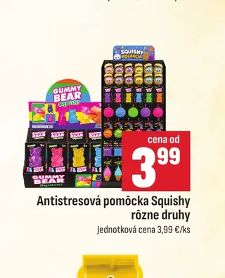 Antistresová pomôcka Squishy rôzne druhy