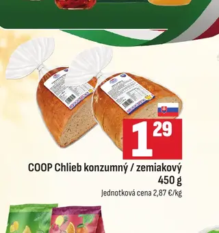 COOP Chlieb konzumný / zemiakový 450 g