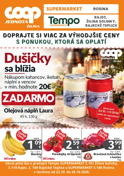 COOP Jednota leták od 22. 10. 2026