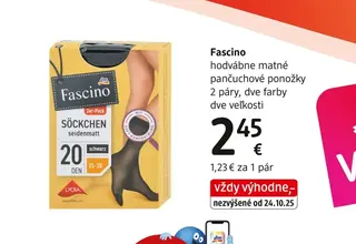Fascino hodvábne matné pančuchové ponožky 2 páry