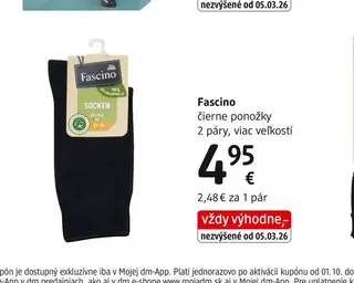 Fascino čierne ponožky 2 páry