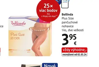 Bellinda Plus Size pančuchové nohavice 1 ks