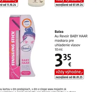 Balea Au Revoir BABY HAAR maskara pre uhladenie vlasov 10 ml