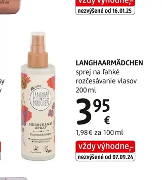 LANGHAARMÄDCHEN sprej na ľahké rozčesávanie vlasov 200 ml