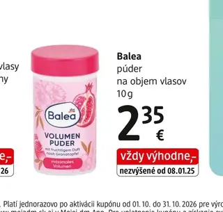 Balea púder na objem vlasov 10 g