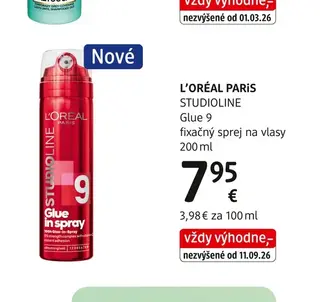 L'Oréal Paris Studioline Glue 9 fixačný sprej na vlasy 200 ml