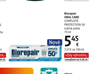Biorepair ORAL CARE COMPLETE PROTECTION 50+ zubná pasta 75 ml