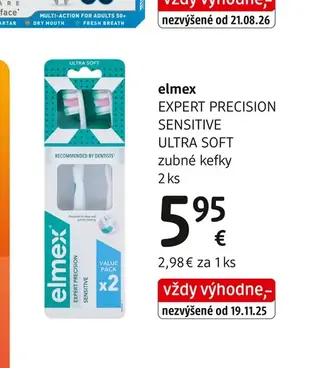 elmex EXPERT PRECISION SENSITIVE ULTRA SOFT zubné kefky 2 ks