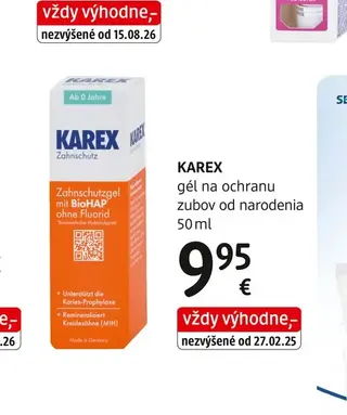 KAREX gél na ochranu zubov od narodenia 50 ml