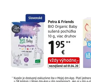 Petra & Friends BIO Organic Baby sušená pochúťka 10 g