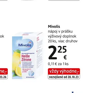 Mivolis nápoj v prášku 20 ks
