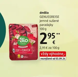dmBio GENUSSREISE jemné sušené paradajky 100 g