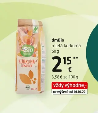 dmBio mletá kurkuma 60 g