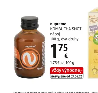 nupreme Kombucha Shot nápoj 100 g