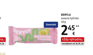 Berylu ovsená tyčinka 40 g