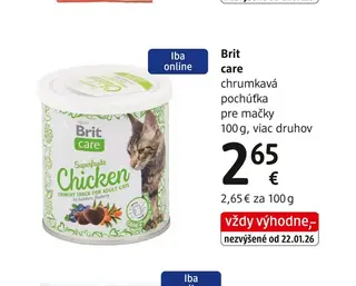 Brit care chrumkavá pochúťka pre mačky 100 g