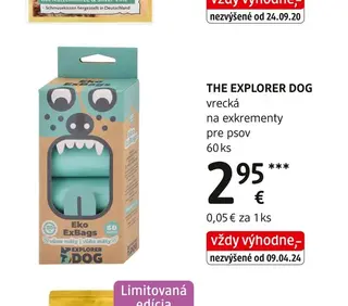 THE EXPLORER DOG vrecká na exkrementy pre psov 60 ks