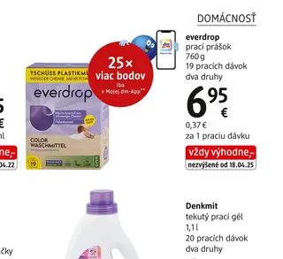 everdrop prací prášok 760 g