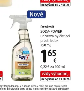 Denkmit SODA-POWER univerzálny čistiaci prostriedok 750 ml