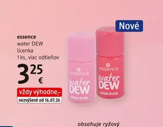 essence water DEW lícenka 1 ks, viac odtieňov