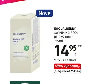 EQQUALBERRY SWIMMING POOL pleťový toner 155 ml