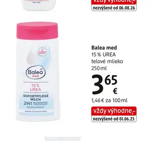 Balea med 15 % UREA telové mlieko 250 ml
