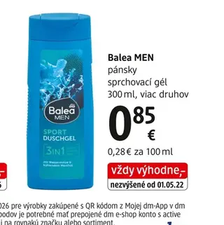 Balea MEN pánsky sprchovací gél 300 ml