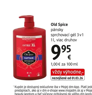 Old Spice pánsky sprchovací gél 3 v 1 1 l
