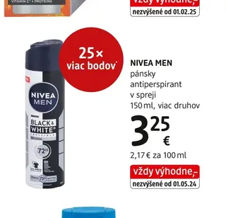 NIVEA MEN pánsky antiperspirant v spreji 150 ml