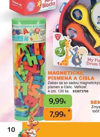 Magnetické písmená a čísla