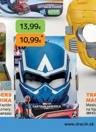 Marvel Avengers maska Kapitán Amerika