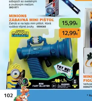 Minions Zábavná mini pištoľ