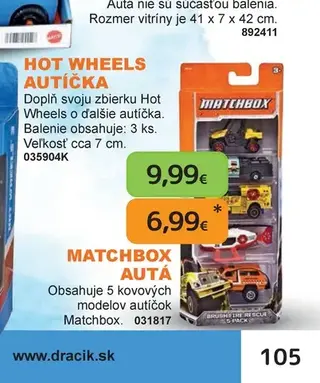 Matchbox Autá 5 ks