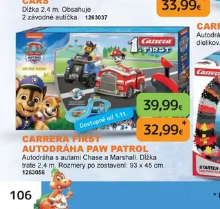 Carrera First Autodráha Paw Patrol